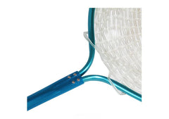 Clear Blue Rubber Landing Net - 38cm x 43cm - 60cm handle