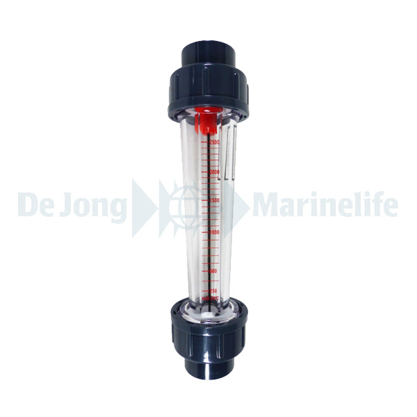 PVC Flowmeter / Flow - meter Ø 32mm grey 2500 l/h