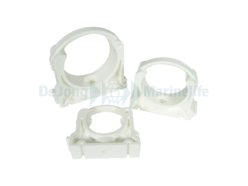 PVC pipe clamp Ø 40 mm white lockable