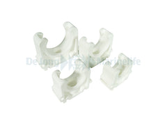 PVC pipe clamp Ø 16 mm white open
