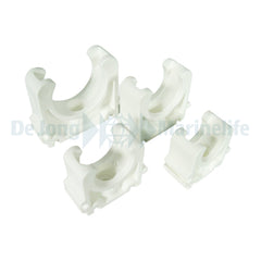 PVC pipe clamp Ø 20 mm white open