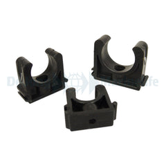 PVC Pipe Clip 32mm Open Black