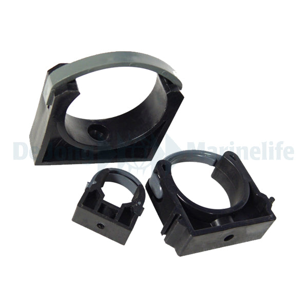 PVC Pipe Clip 40mm Closed Black