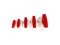 PVC True Union Ball Valves white/red Ø 20mm
