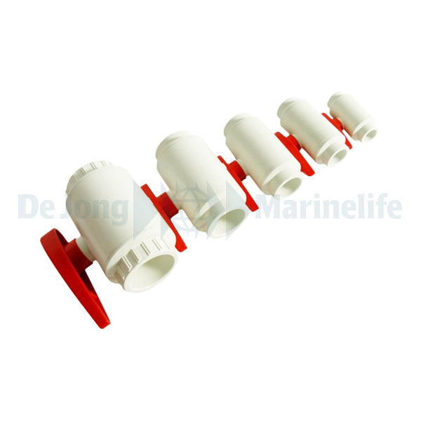 PVC TrueUnionBallValve white/red Ø 25 mm