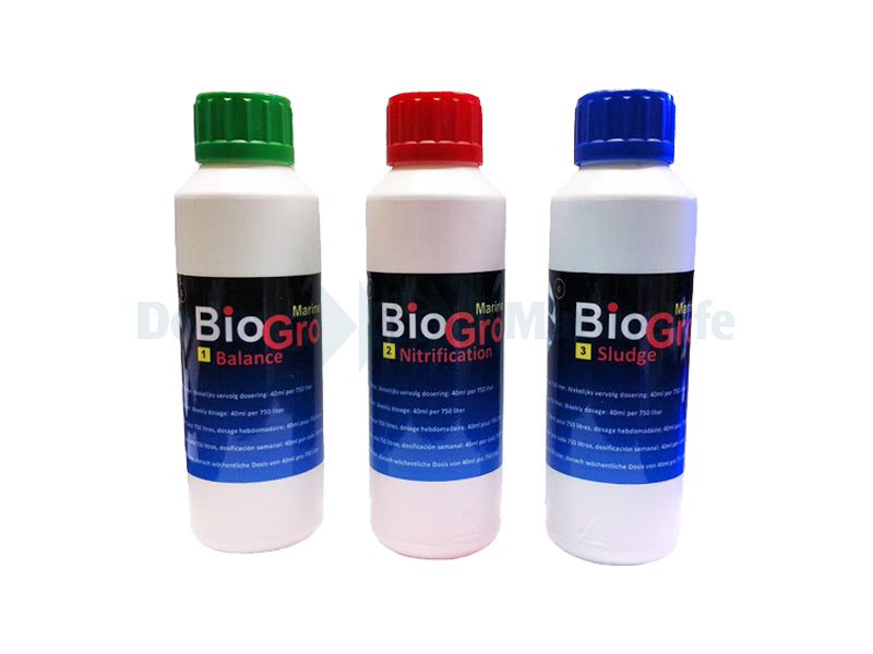 Set 3x 500ml BioGro bacteria for marine