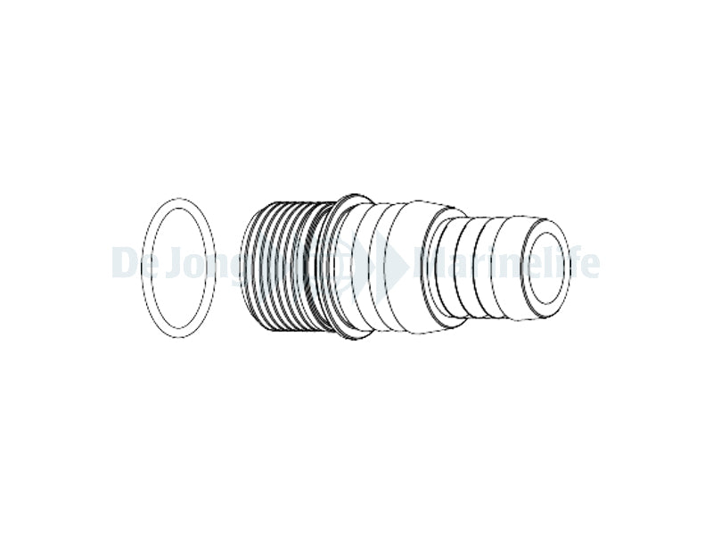SYNCRA 0.5-1.0  HOSE CONNECTOR 1/2" GAS+O-RING