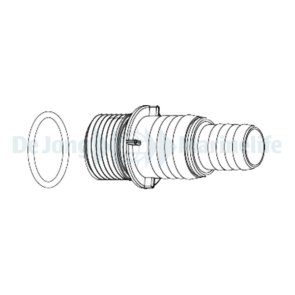 SYNCRA 1.5 HOSE CONNECTOR 1/2" GAS+O-RING