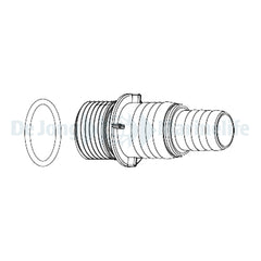 SYNCRA 2.0-2.5-3.0 / 3.5-4.0-5.0,  OUTLET Hose Connector 3/4