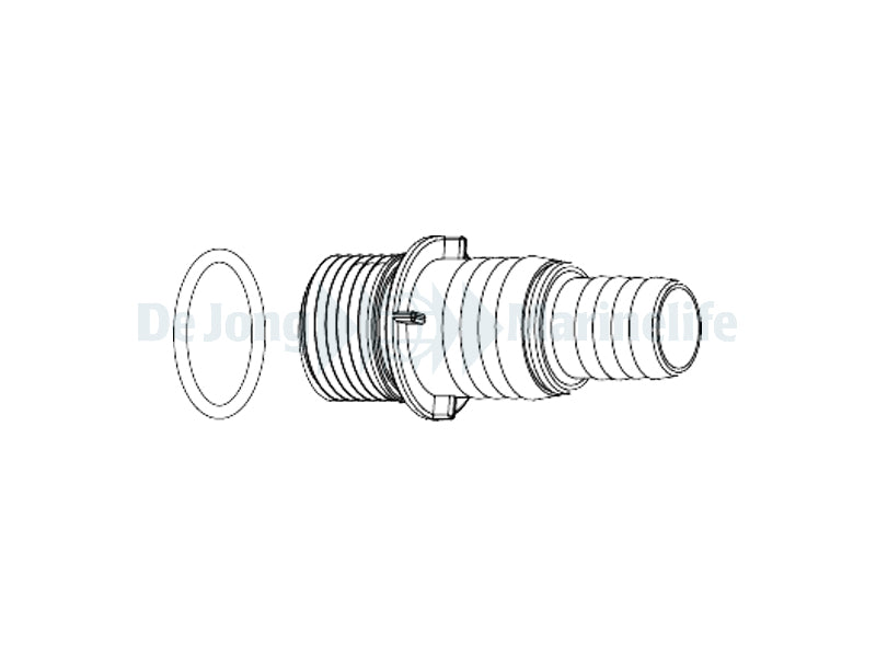 INLET Hose Connector 1"GAS+O-RING - SYNCRAPOND 3.5-4.0-5.0