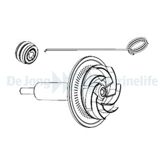 ROTOR+CERAMIC SHAFT+HOOK+BOTTOM BEARING - SYNCRA HF 10.0