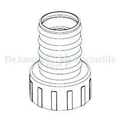 HOSE ADAPTER 1"1/2 GAS D 38+ORING - SYNCRA HF