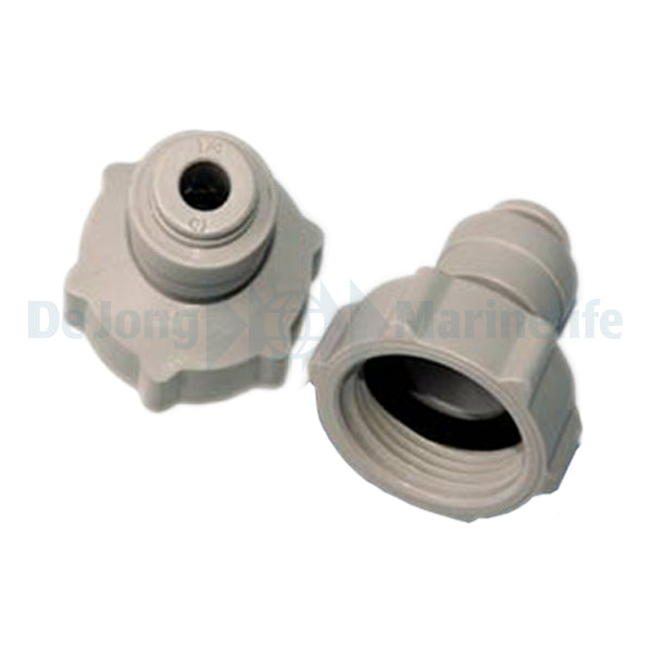 3/4" Threaded Tap Connector - Push Fit 1/4" Pipe