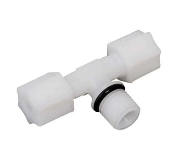 T-piece 1/4" external thread 6/4-1/4"-6/4 with union nut