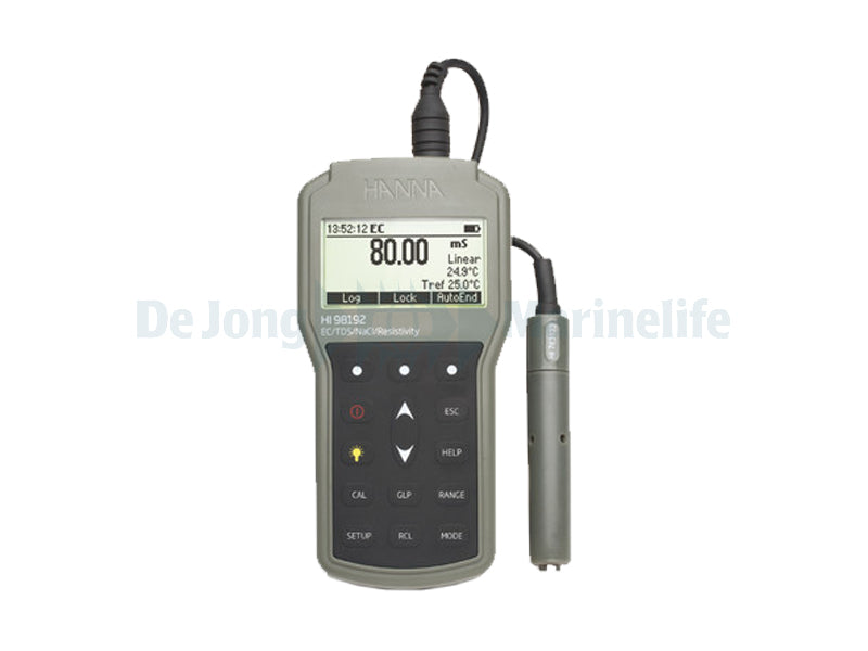 Water-resistant portable EC, TDS and resistivity meter