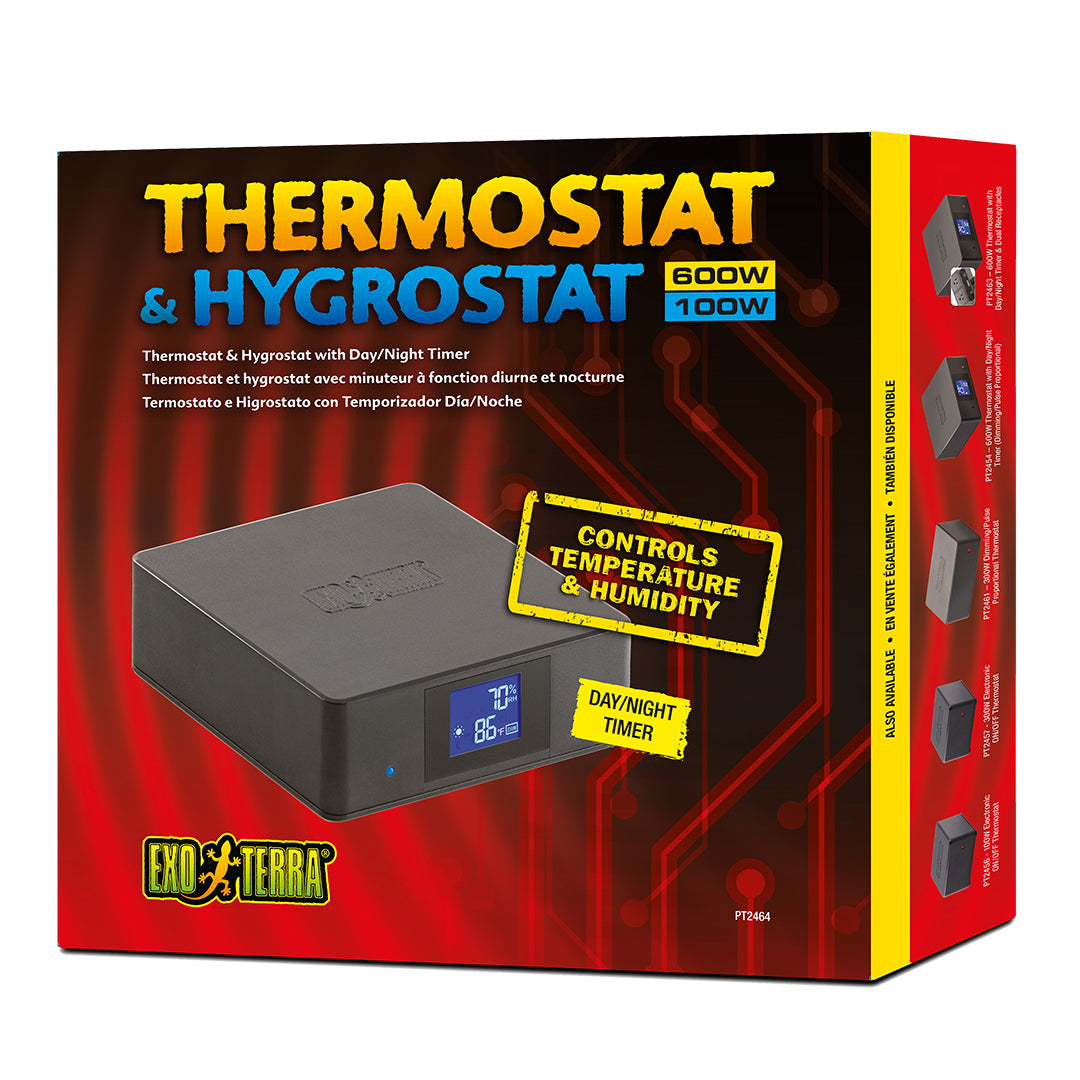 Exo Terra thermostaat & hygrostaat met timer 600W