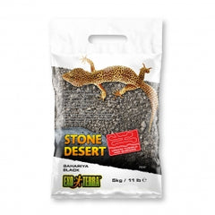 Ex stone desert substraat bahariya black Zwart