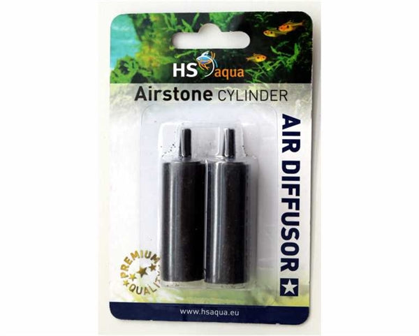 HS AQUA LUCHTSTEEN CILINDER 18X50 MM  2 ST. ZWART BLISTER