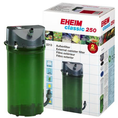 Eheim Classic 250 Plus (2213), incl. filtermateriaal en dubbelkranen