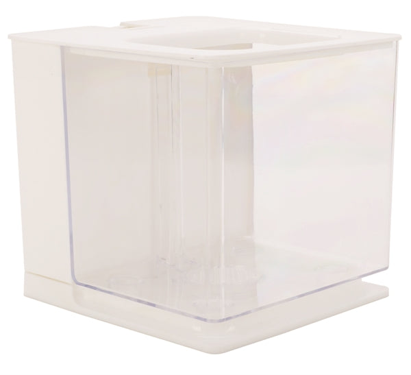 PLASTIC BETTA TANK 17X18X16.5 CM WIT