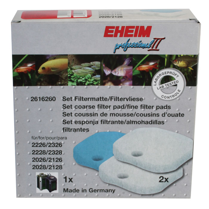 EHEIM FILTERSCHIJF SET BLAUW-WIT VOOR 2026-2028, 2126-2128-2