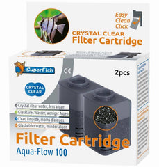 SuperFish aquaflow 100 crystal clear cartridge 2 stuks